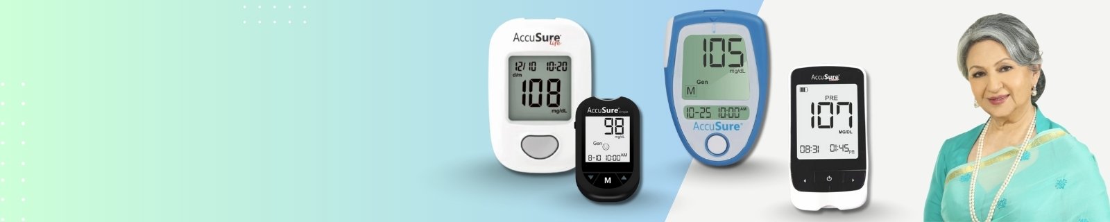 Glucometer from Accusure (sugar test machine)